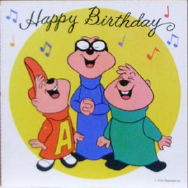 Chipmunks (record card)/Happy Birthday